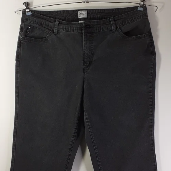 Just My Size Bootcut Curvy Faded Black Jeans Size 20W - Picture 4 of 16